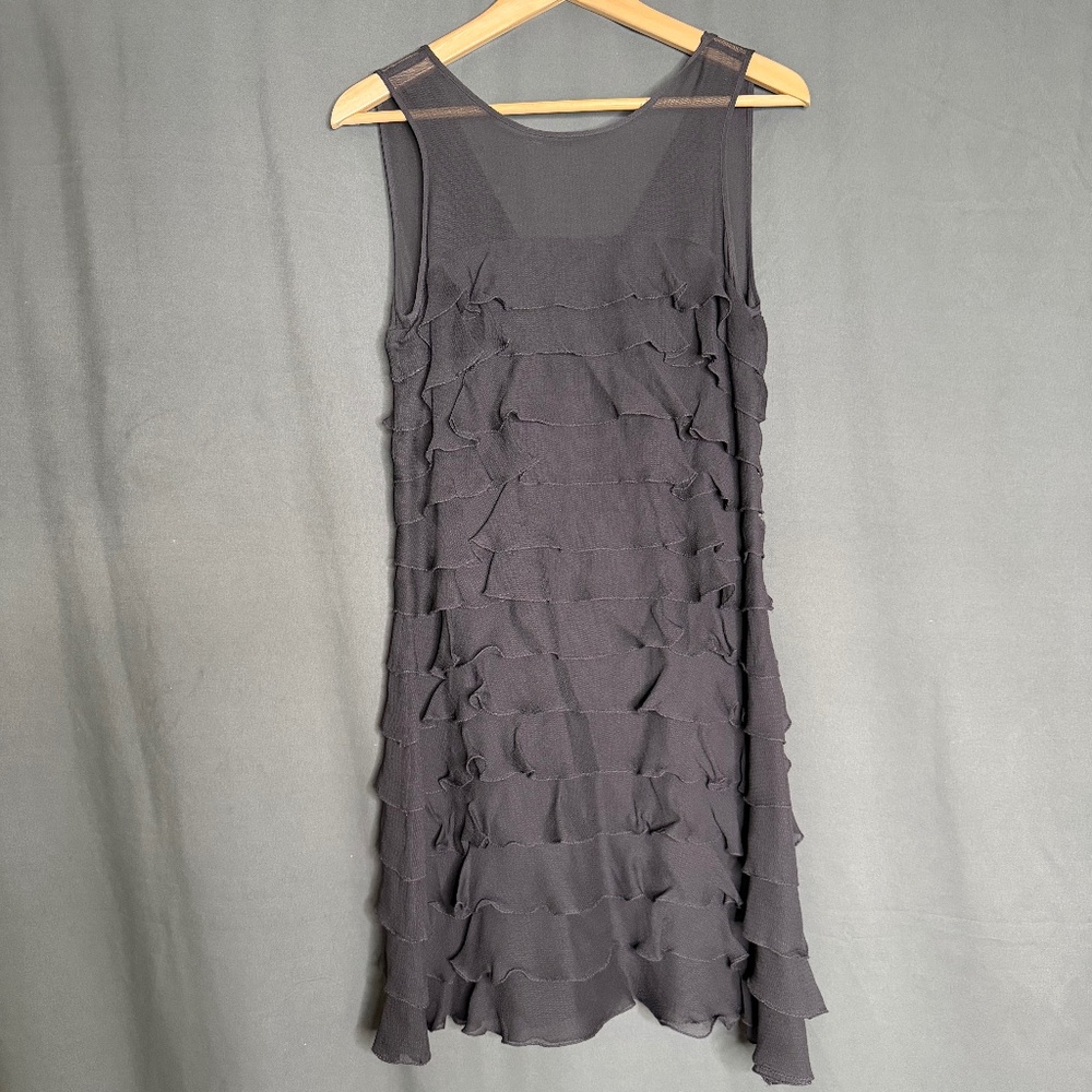 Marc by Marc Jacobs black ruffle cocktail dress size 4